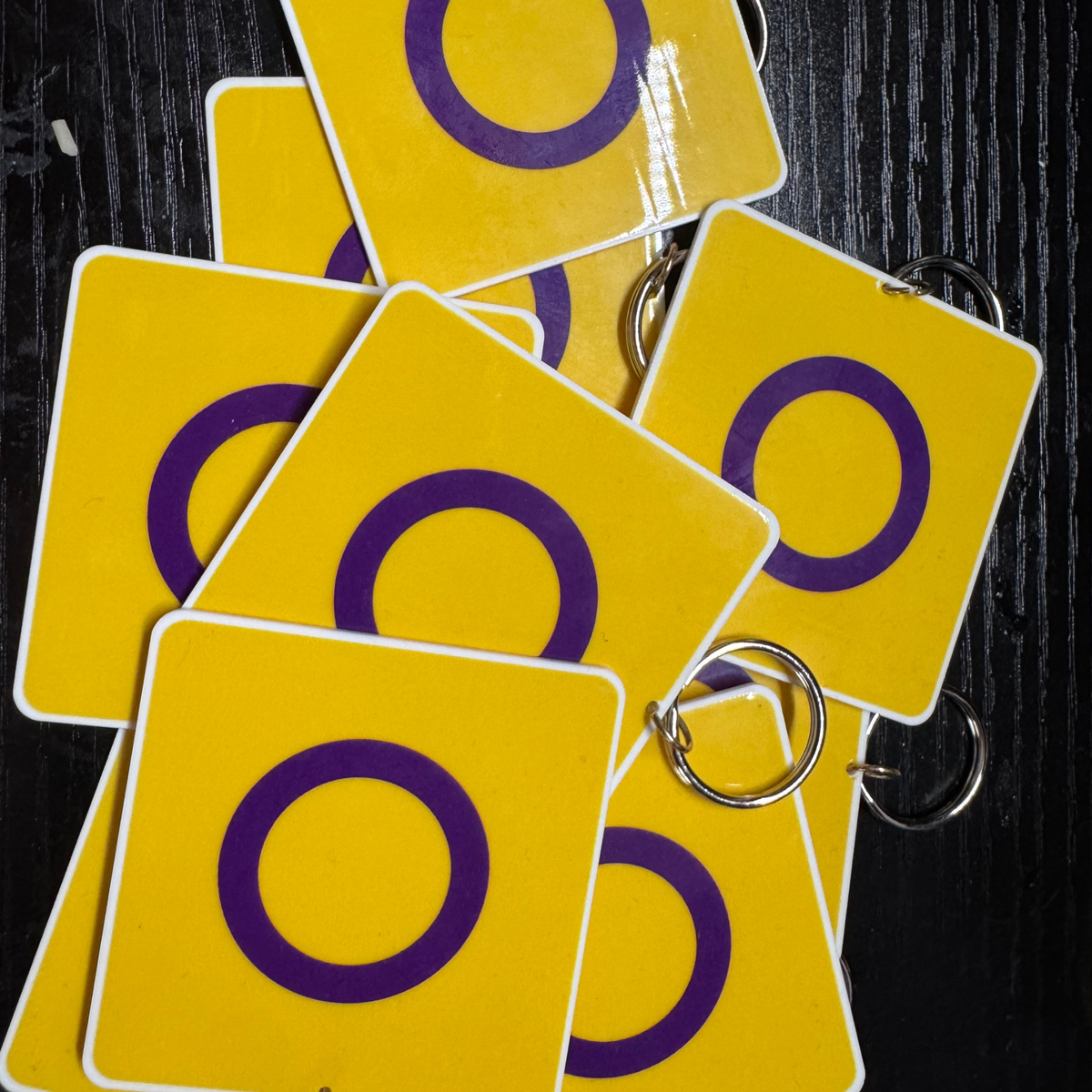 Intersex Pride 3"x3" Key Chain - Acrylic