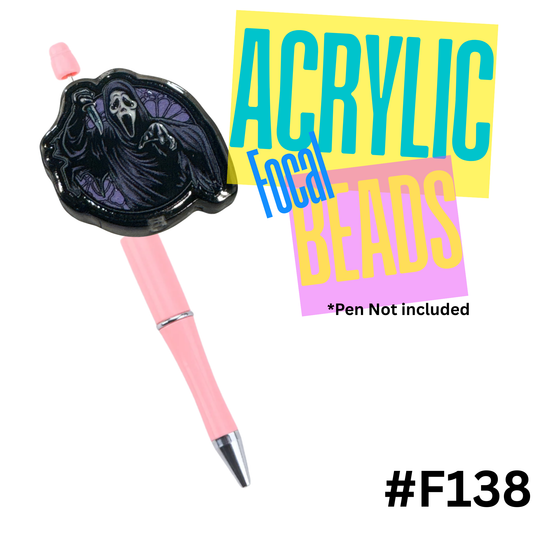 F138 Ghostface Acrylic Focal Bead