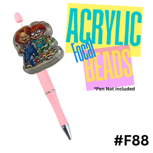 F88 90s Ginger Boys Acrylic Focal Bead