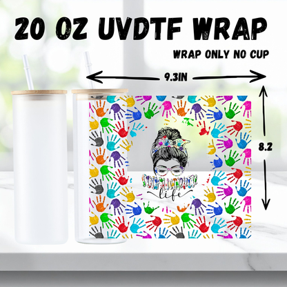 5 Sets of 2 - Exquisite Healthcare themed UV DTF 20oz Cup Sticker Packaging Stickers