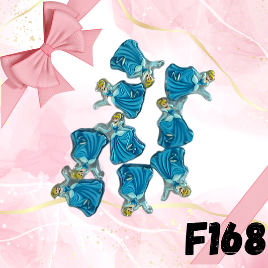 F168 Midnight Deadline Princess Acrylic Focal Bead