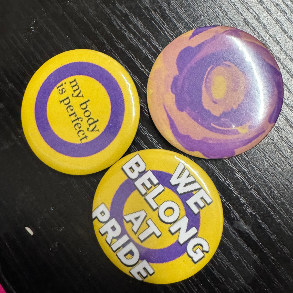 Intersex Pride Set of 3- 2.5" Buttons