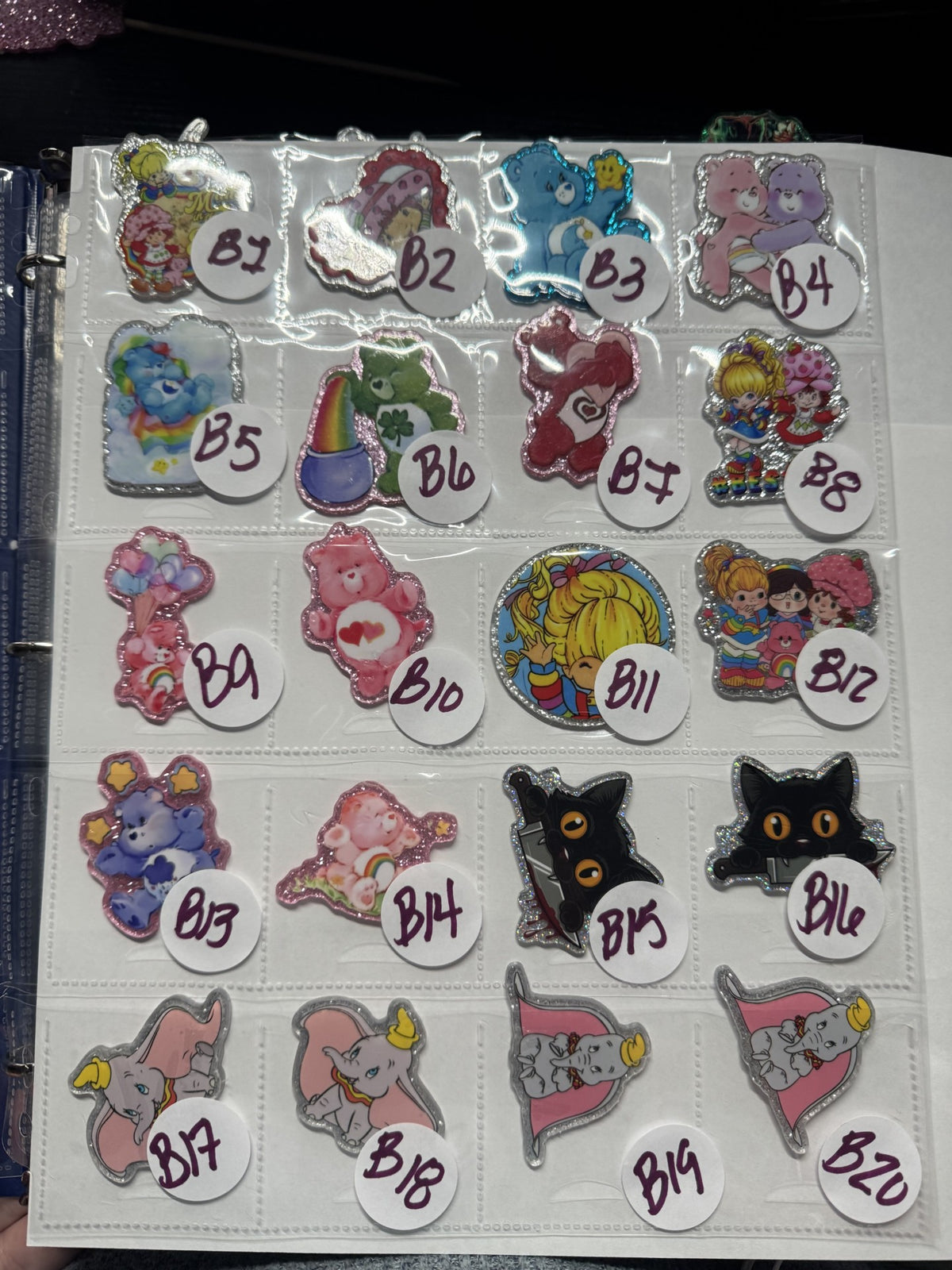 Glitter Flat Back Acrylics - Set B