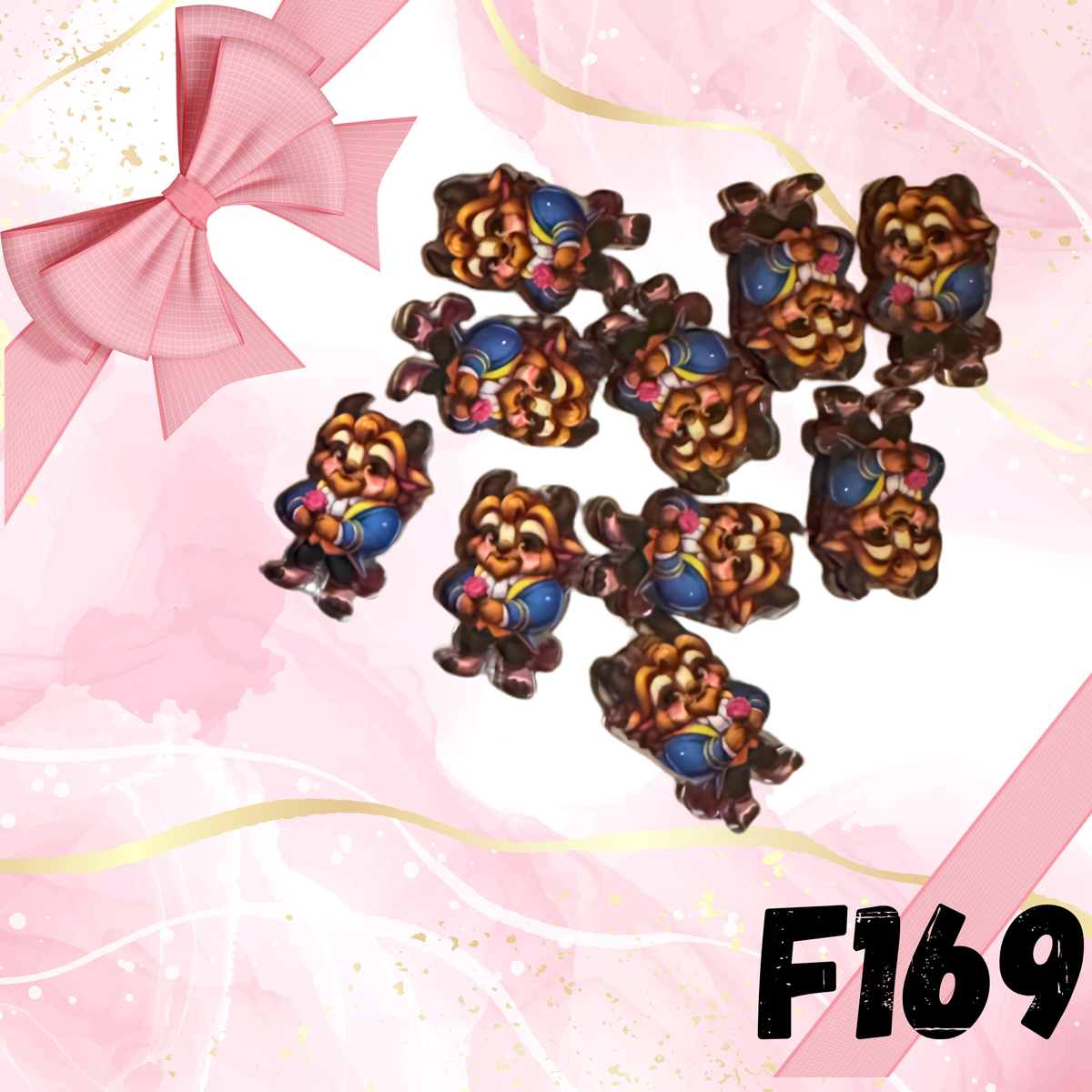 F169 Cursed Prince with Rose Acrylic Focal Bead