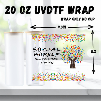 5 Sets of 2 - Exquisite Healthcare themed UV DTF 20oz Cup Sticker Packaging Stickers