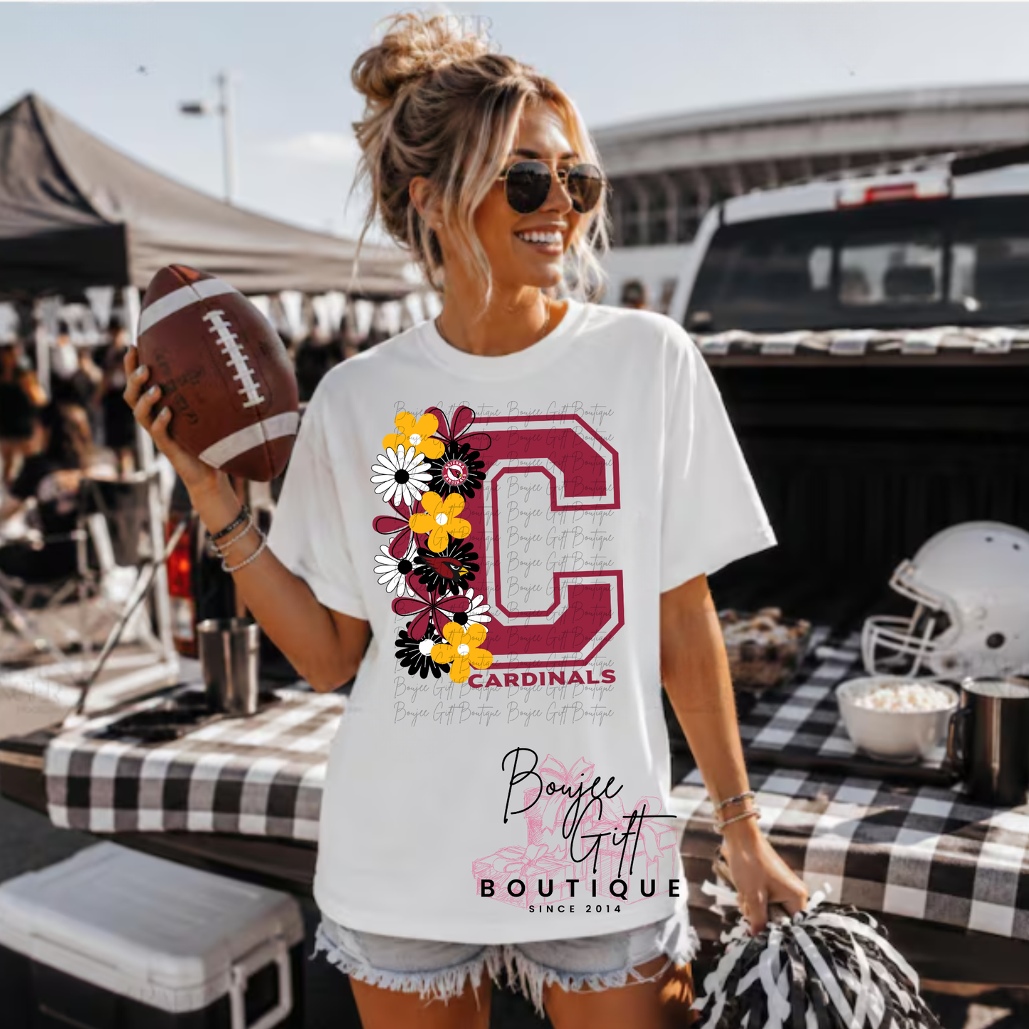 Cardinals with Flowers DTF - PRINT ONLY