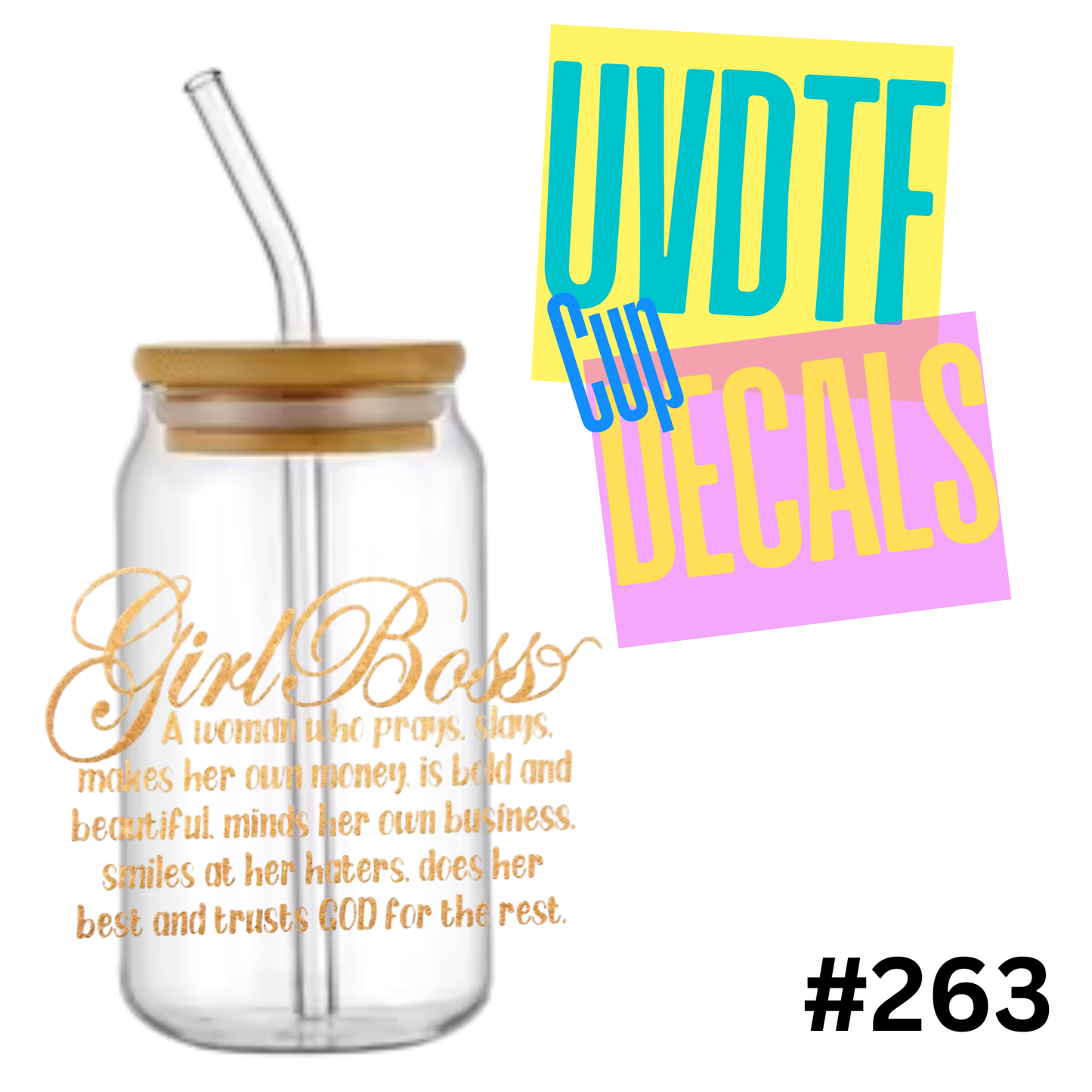 4 inch UVDTF Decal 263