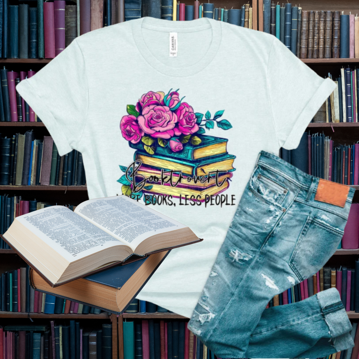 Booktrovert More Books less People  DTF Print Only