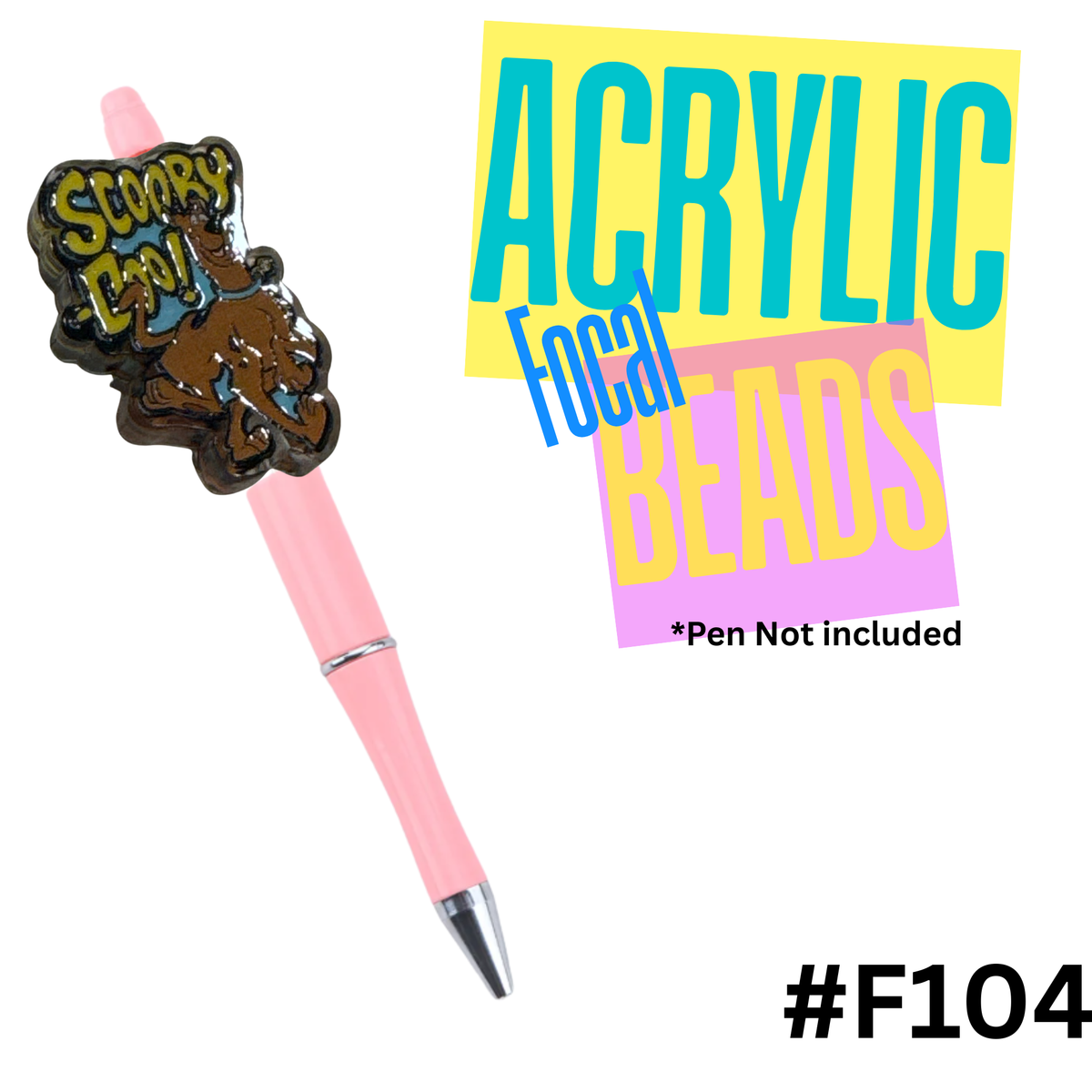 F104 Scooby Doo Acrylic Focal Bead