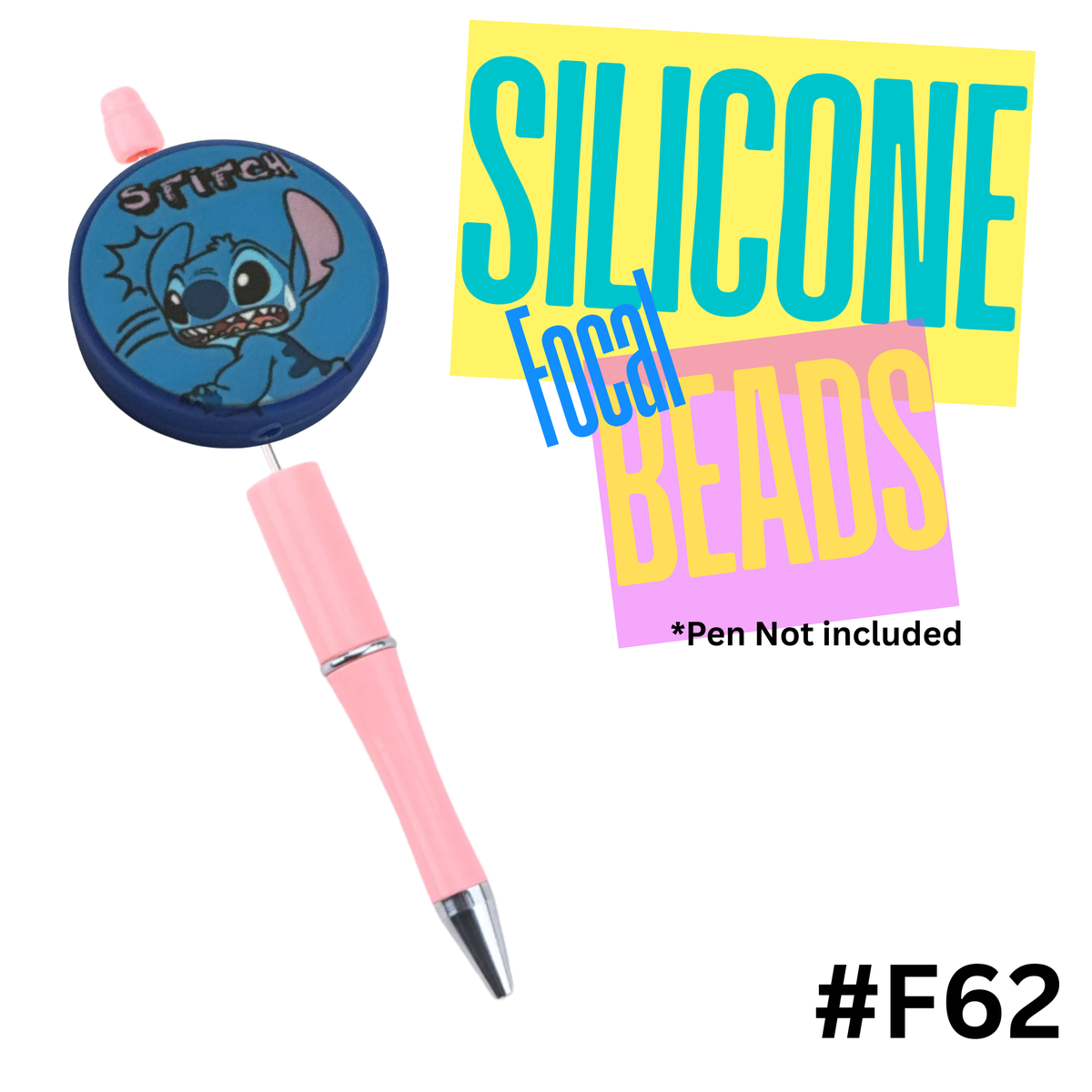 F62 Blue Alien from Hawaii  silicone focal bead