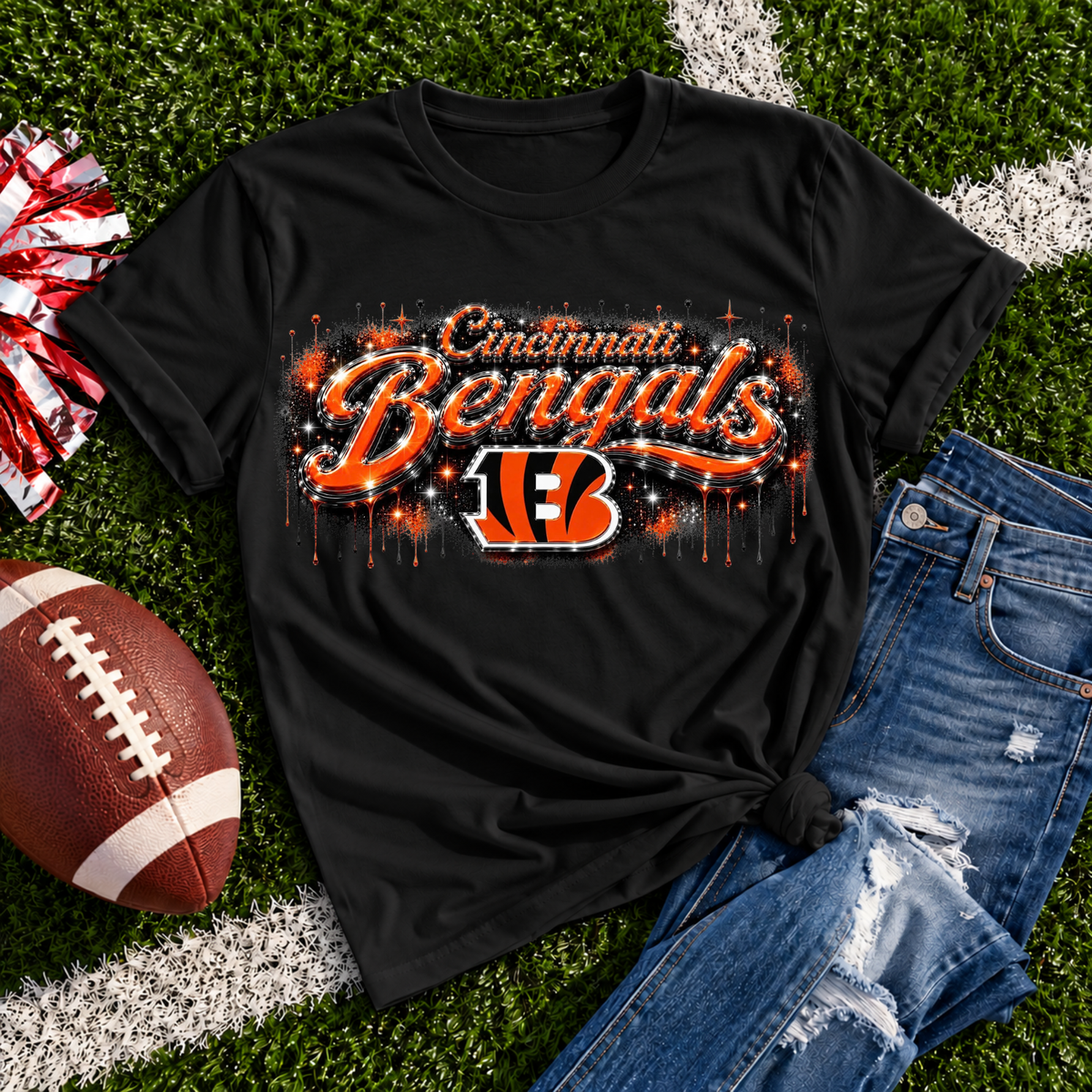 Cincinnati Bengals Graffiti DTF Print