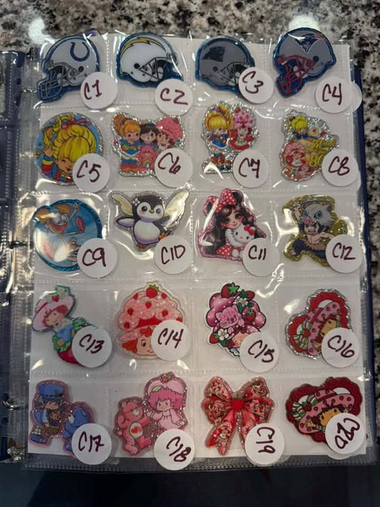 Glitter Flat Back Acrylics - Set C