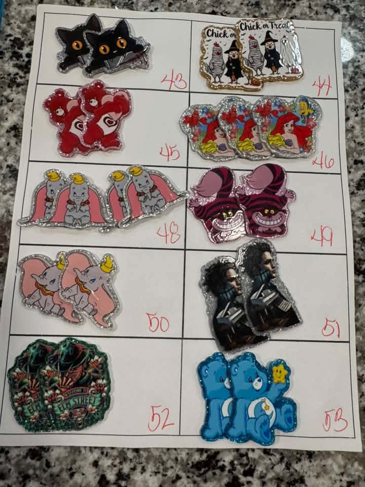 Glitter Flat Backs 43-53