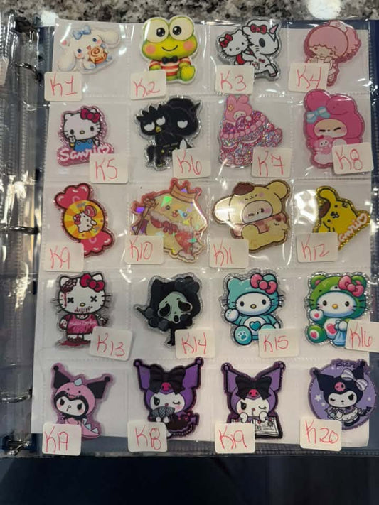 Glitter Flat Back Acrylics - Set K