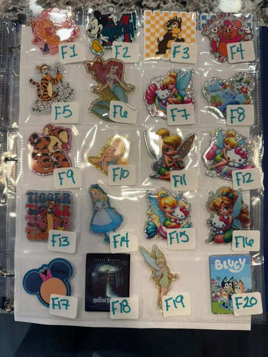 Glitter Flat Back Acrylics - Set F