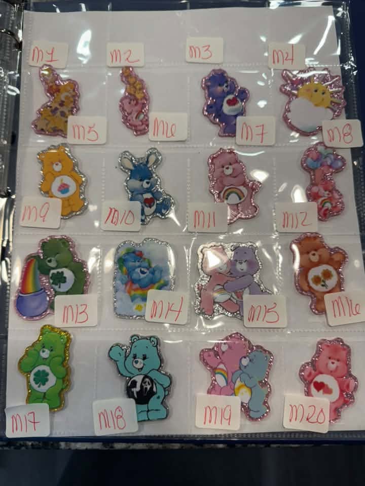 Glitter Flat Back Acrylics - Set M