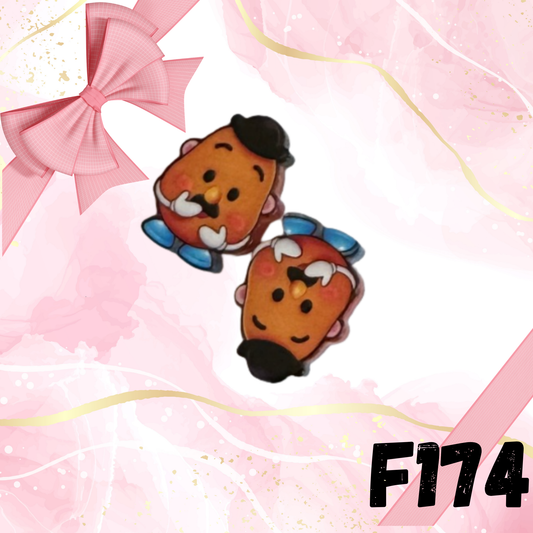 F174 Male Potatoe Toy Acrylic Focal Bead