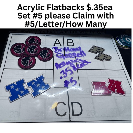 Acrylic Flatbacks Set 5