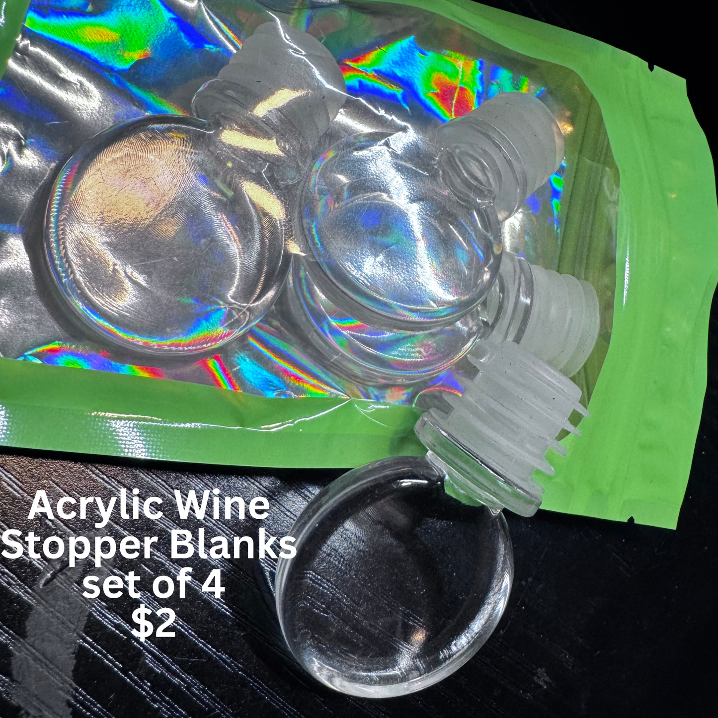 Acrylic Wine  Stopper Blanks  set of 4