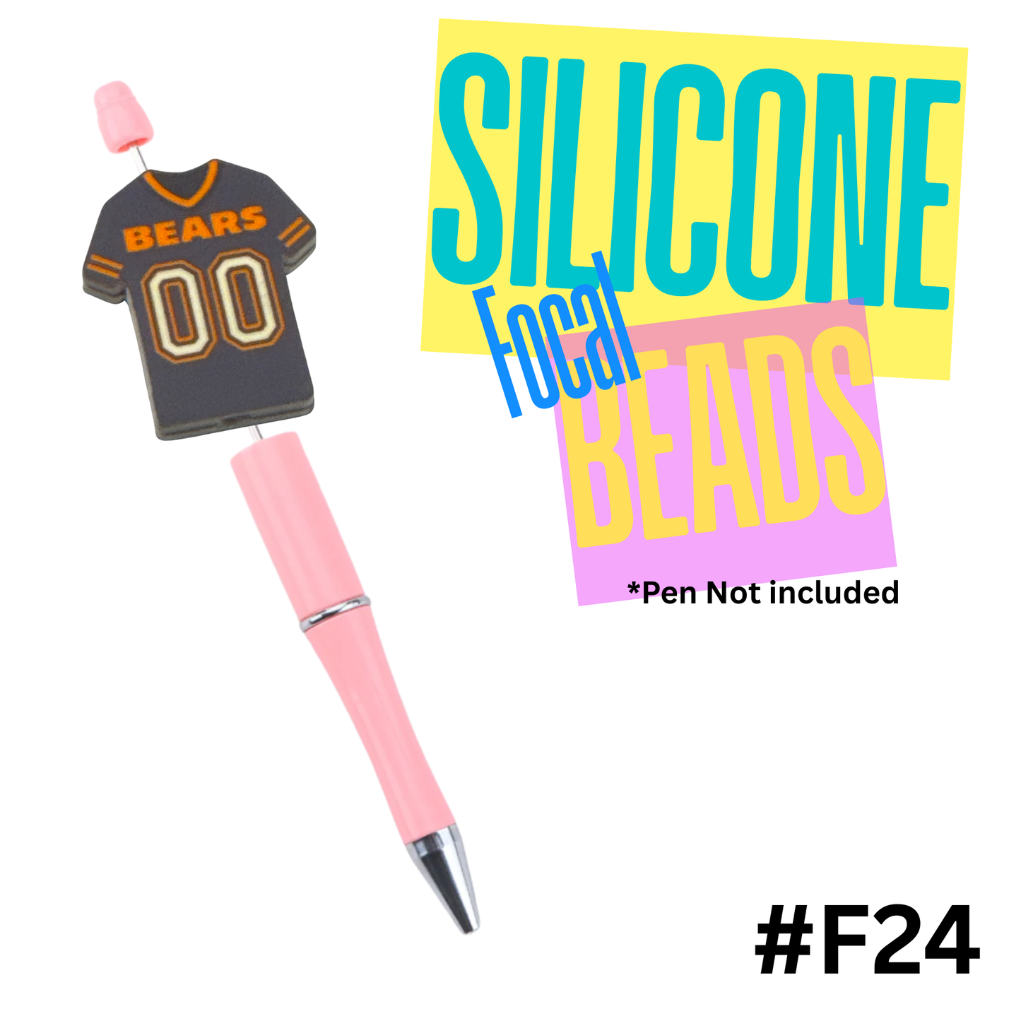 F24 Chicago silicon focal bead