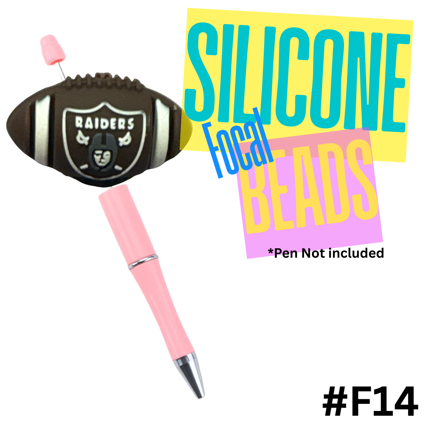 F14 Raiders silicon focal bead