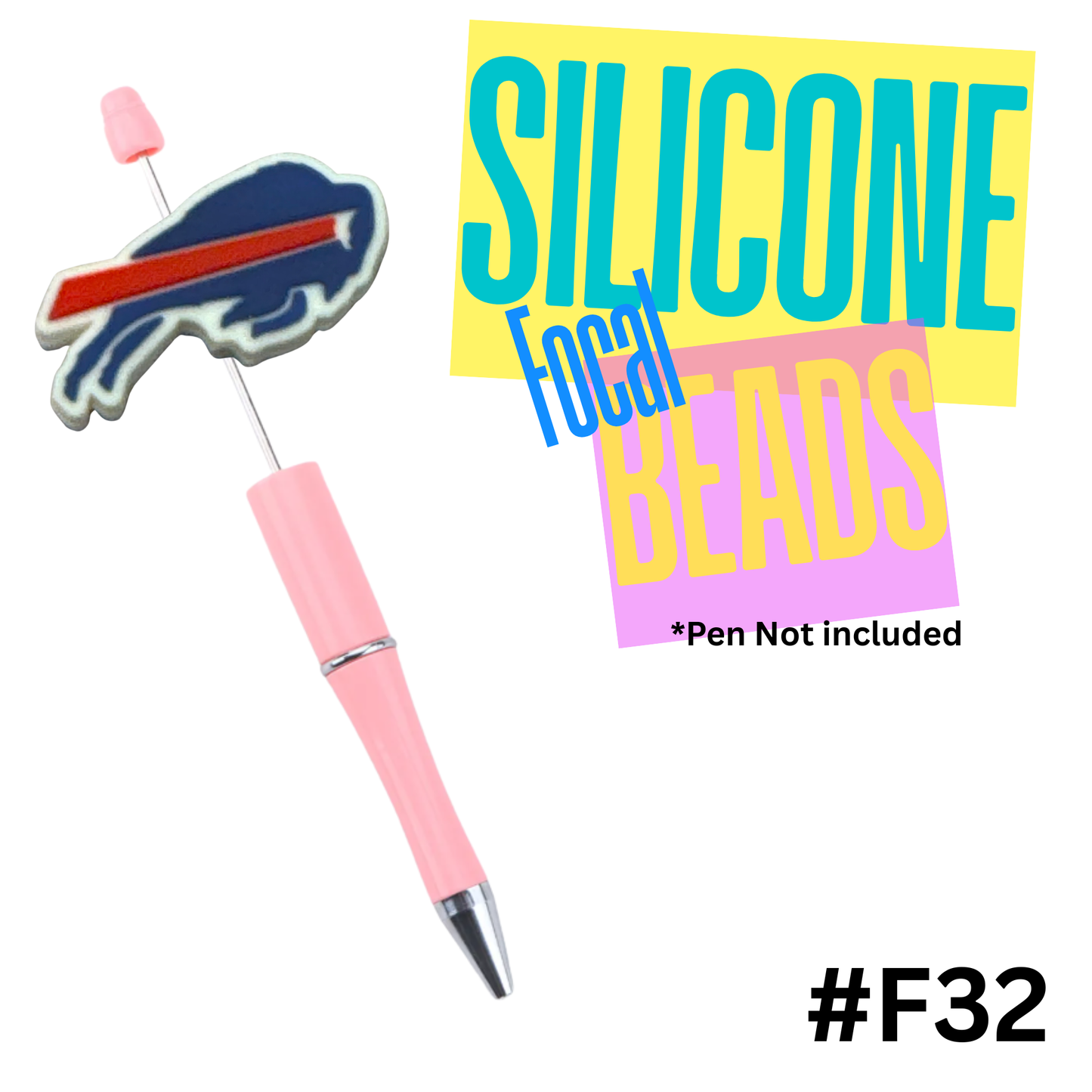 F32 Bills silicon focal bead