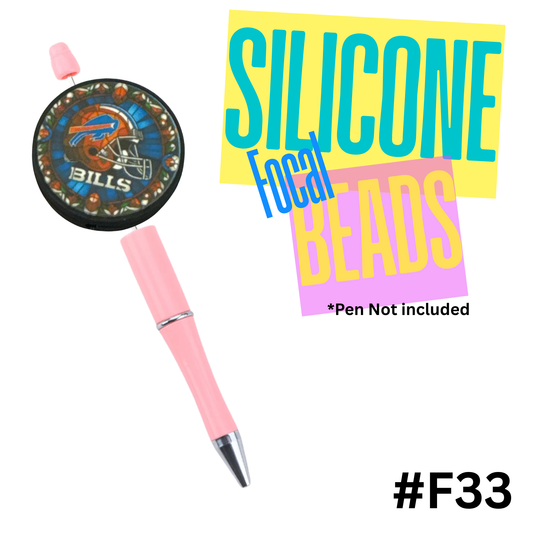 F33 Bills silicon focal bead