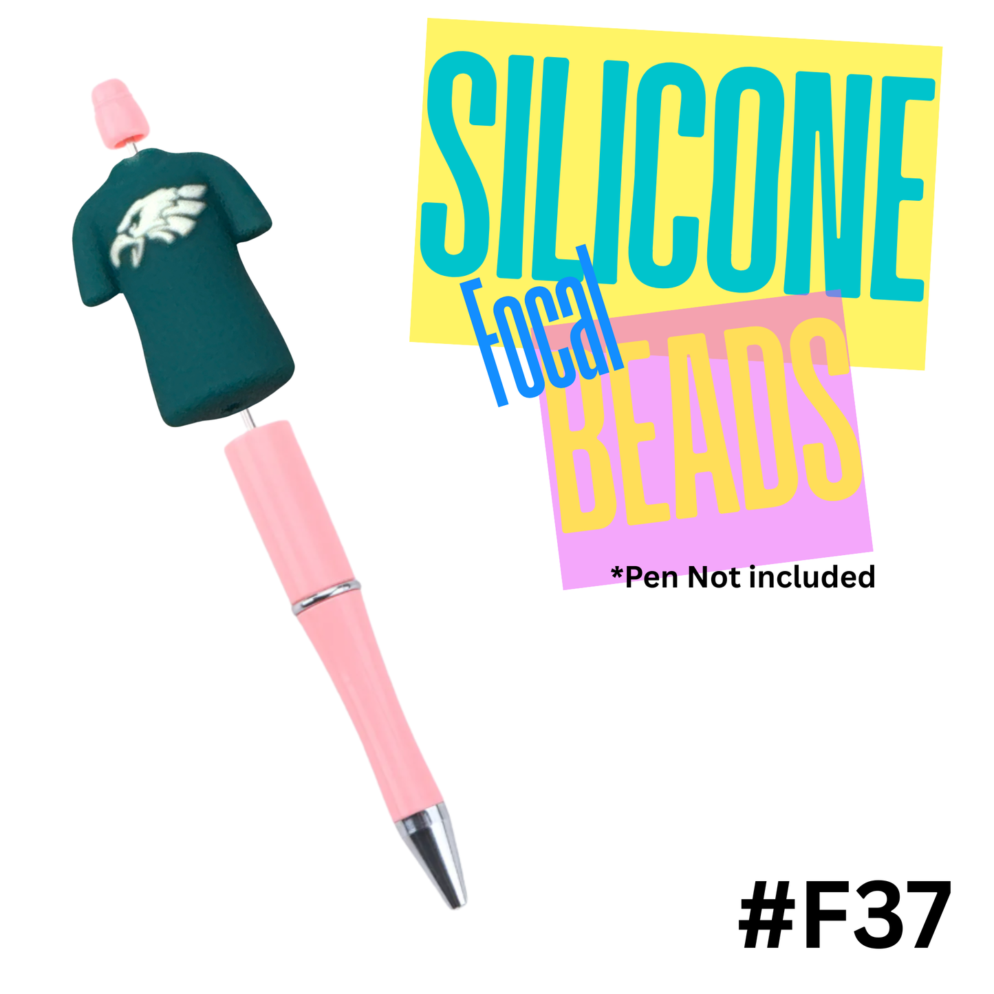 F37 Eagles silicon focal bead