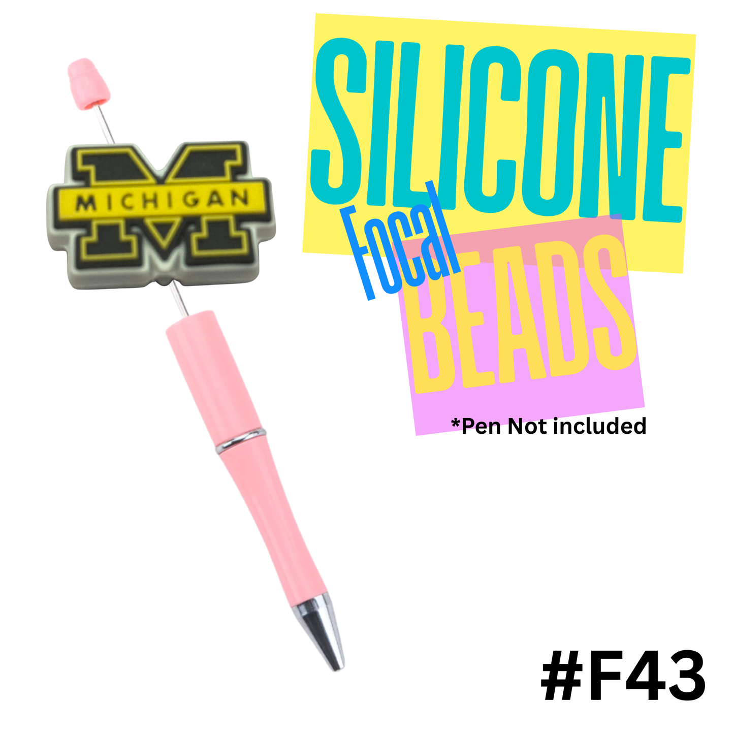 F43 Michigan silicon focal bead