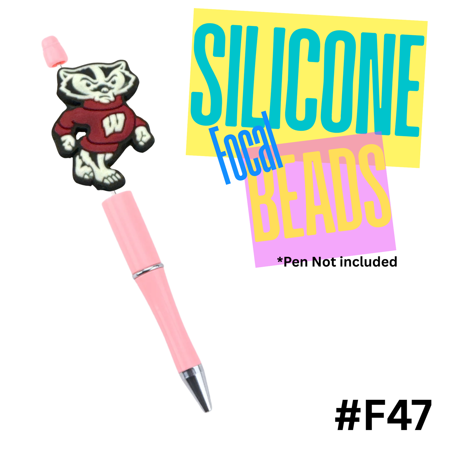 F47 Wisconsin silicon focal bead