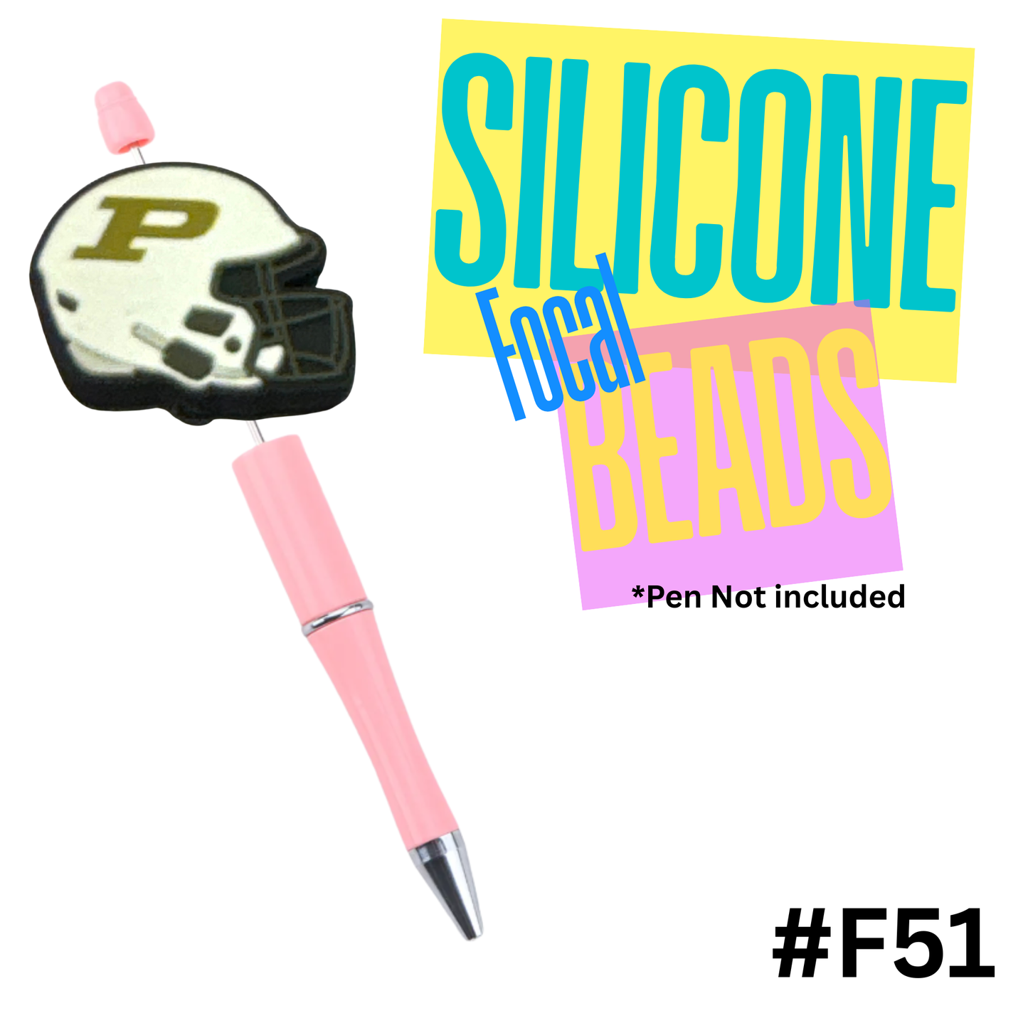F51 Perdue silicon focal bead