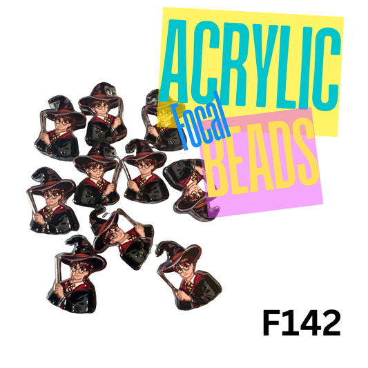 F142- HP wizard Acrylic Focal bead