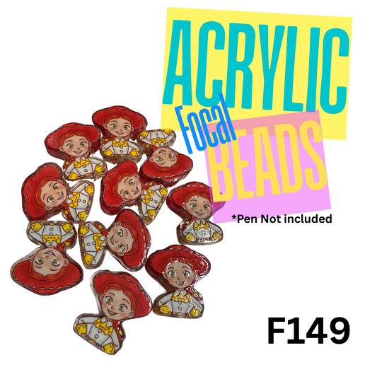 F149 Toy Cowgirl Acrylic Focal