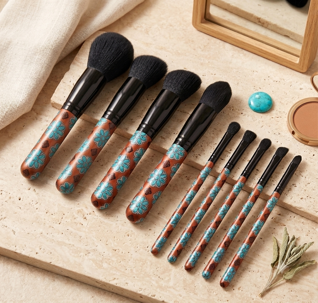 10-Piece Southwestern Makeup Brush Set