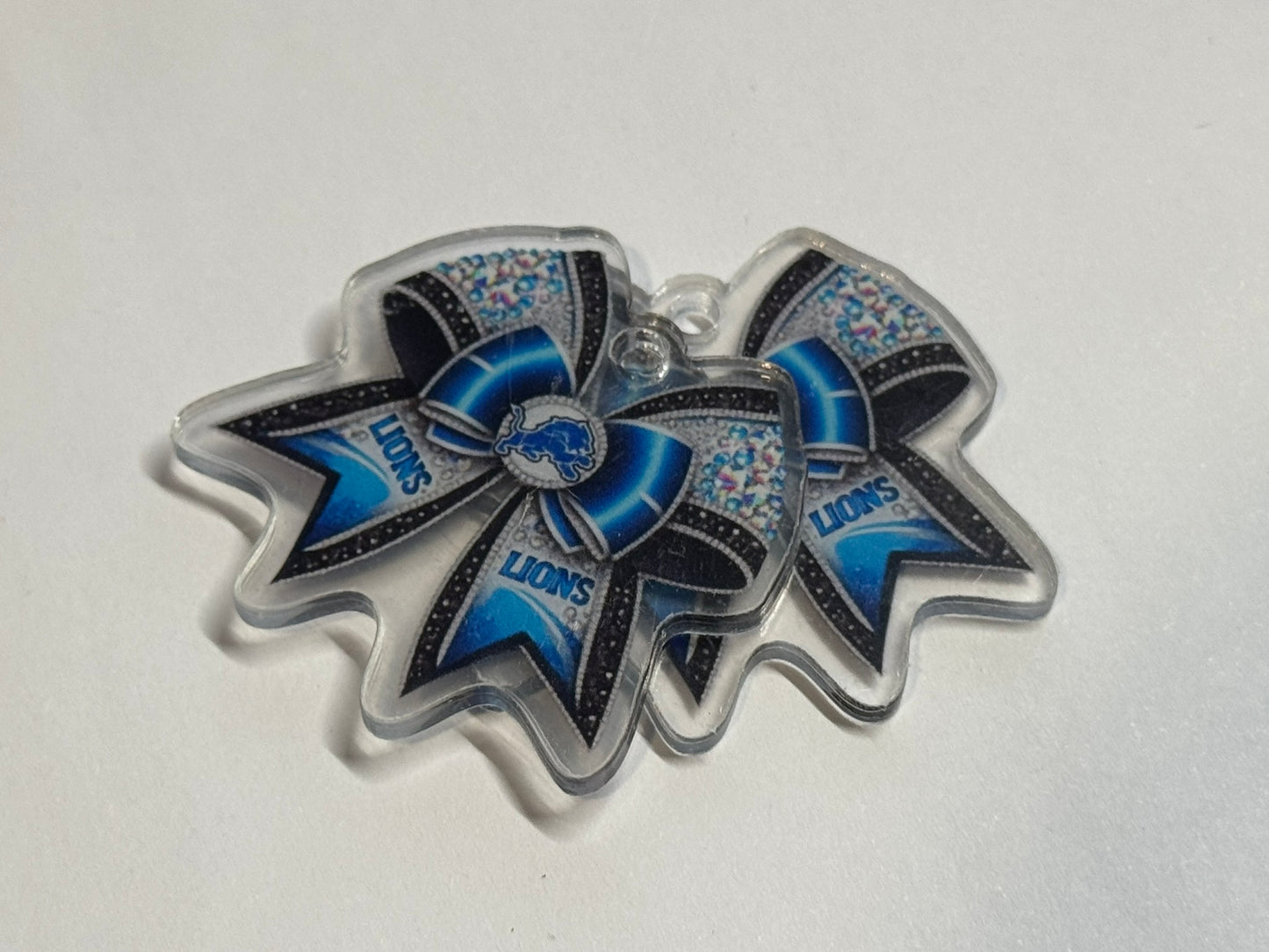 Detroit Bow 4cm Double Sided Acrylics With Hole Set of 2