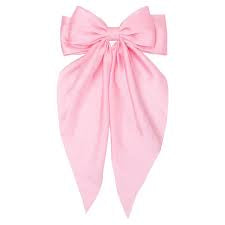 Melyde Large Hair Bow, Silky Satin Bowknot Hair Clip, Oversized Long Tail Hair Ribbon Barrette for Women Girls, Pink