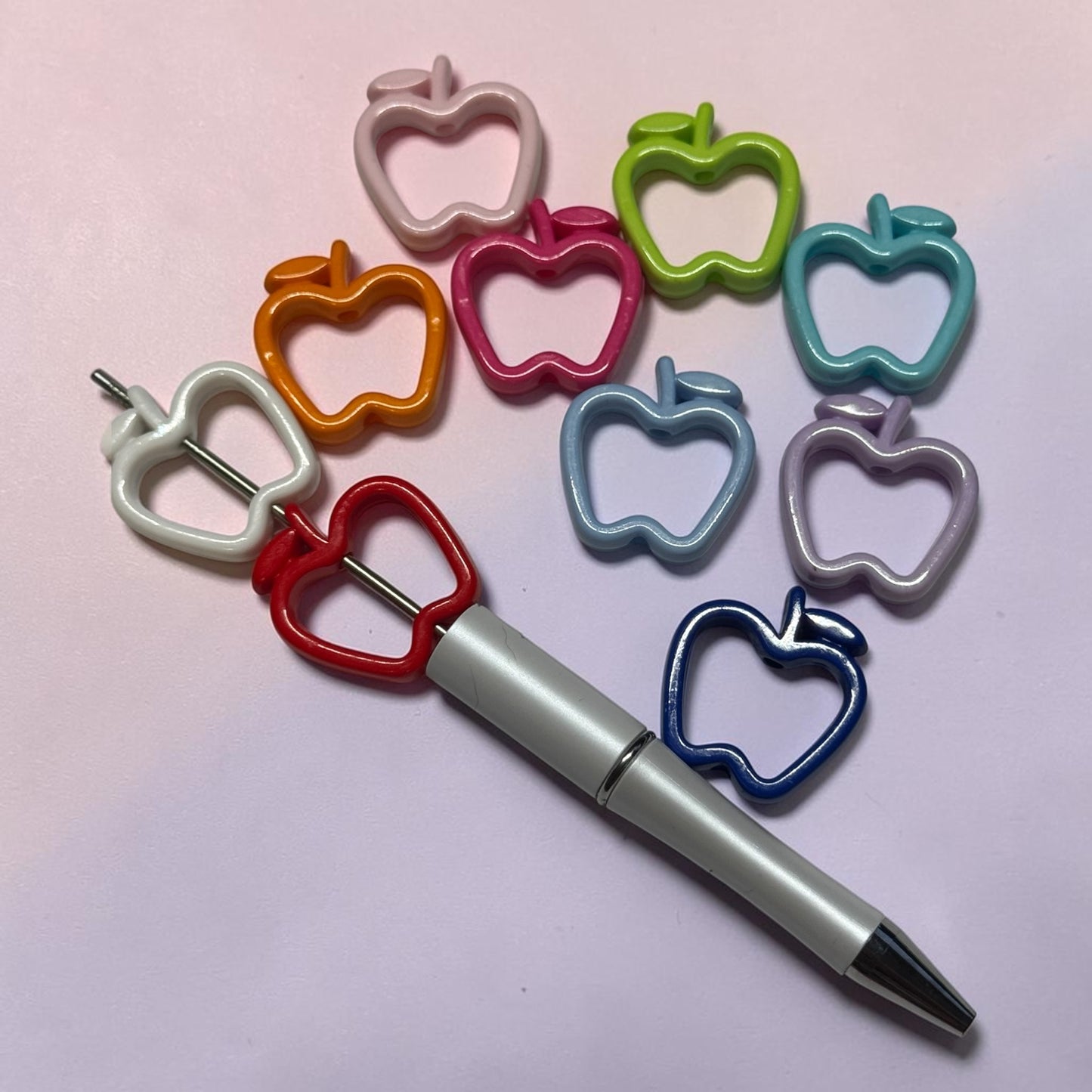 Acrylic Apple Focal Beads 9 Colors to Choose From