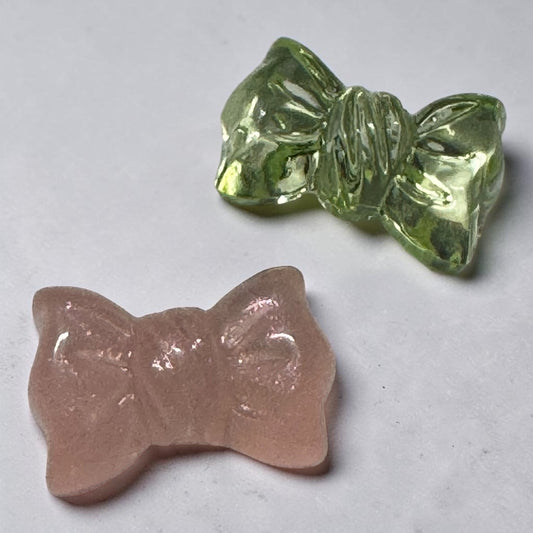 Acrylic Bow Focal Beads - Set of 2