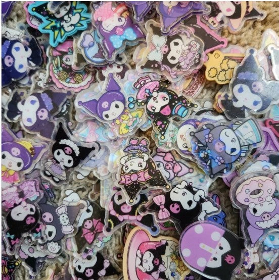 25pc 4cm random Kuromi double sided acrylic charms