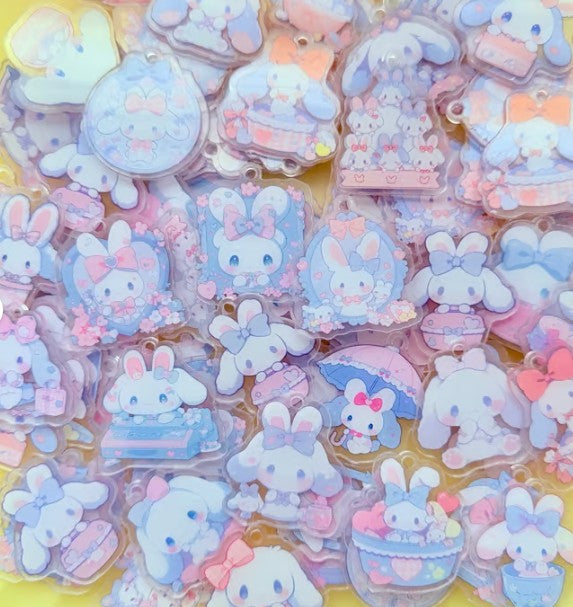 26pc 4cm random cinnamoroll double sided acrylic charms