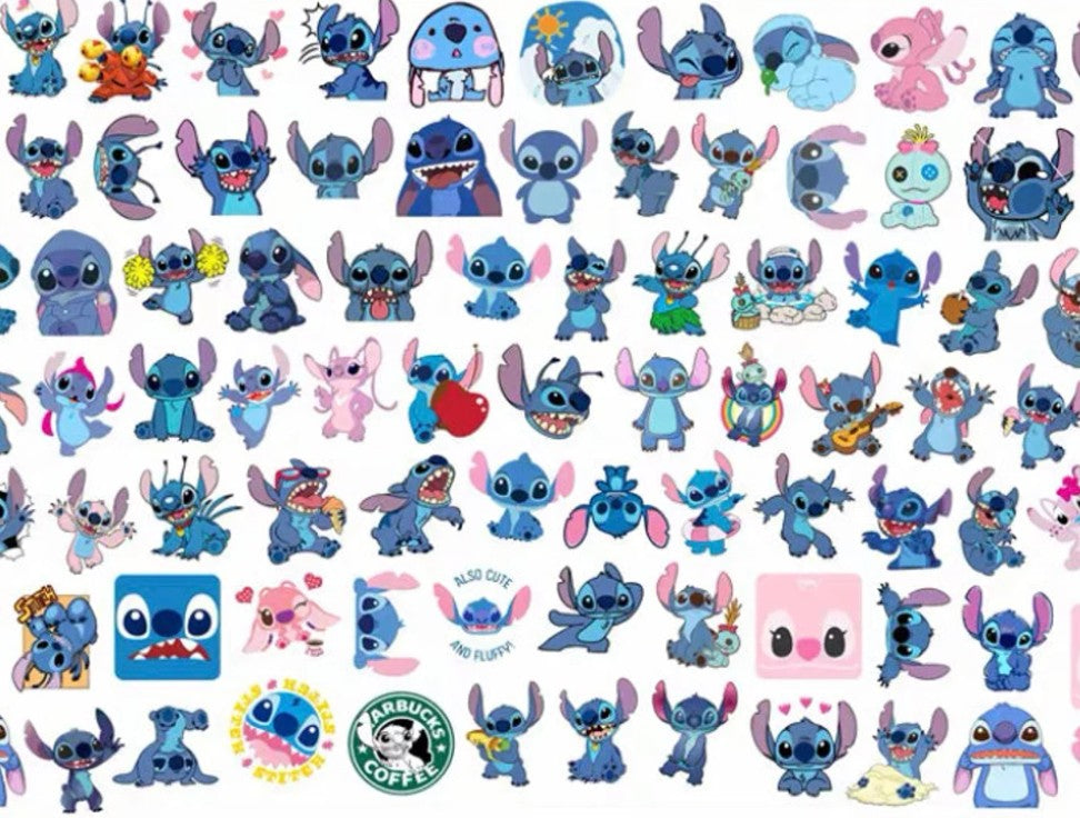 25pc 4cm random Stitch double sided acrylic charm