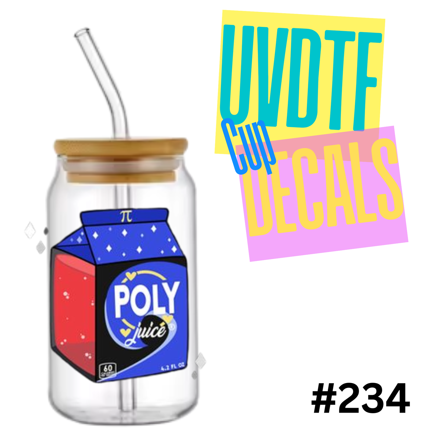 4.5 inch UVDTF Decal 234