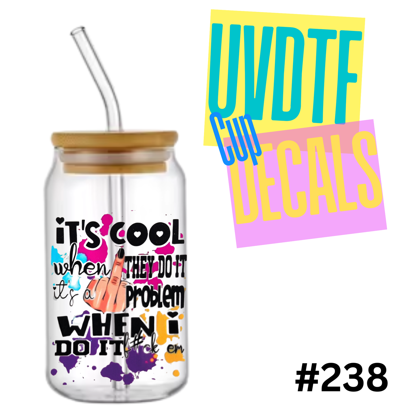 4 inch UVDTF Decal 238