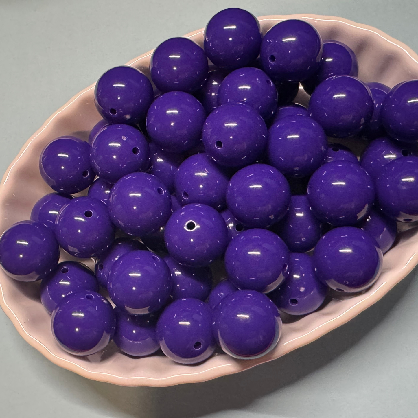 10CT 20 MM Grape Bubble Gum Beads