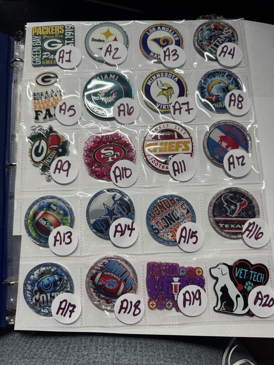 Glitter Flat Back Acrylics - Set A