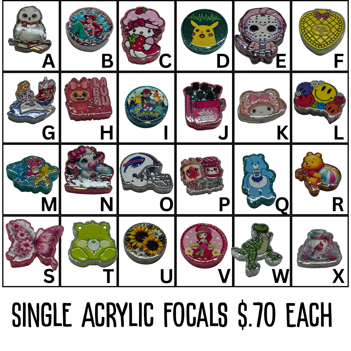 Acrylic Focal Beads
