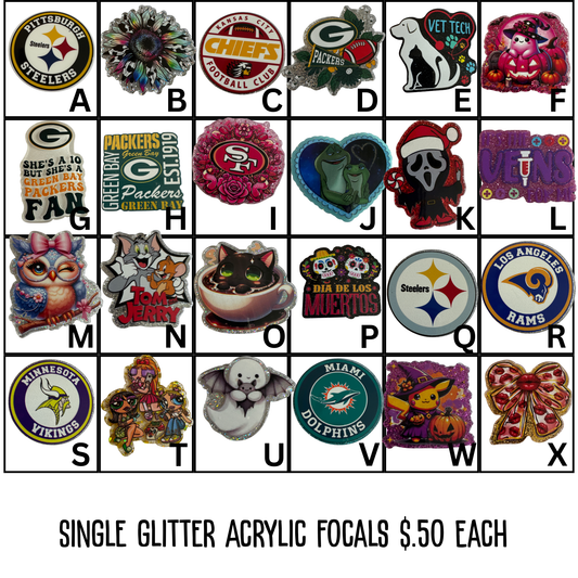 FLAT BACK GLITTER SINGLES